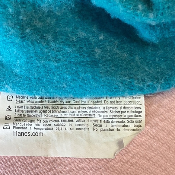 FINAL SALE PRICE NWOT Teal Hanes Sweatshirt in XXL - Picture 5 of 6